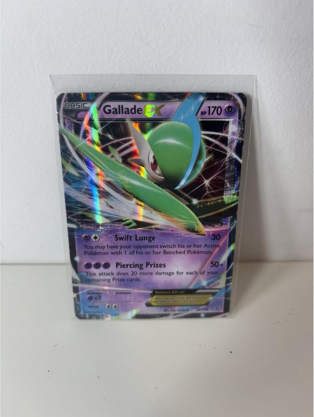 Gallade EX ULTRA RARE 34/108 XY Roaring Skies Pokemon card TCG NM HOLO